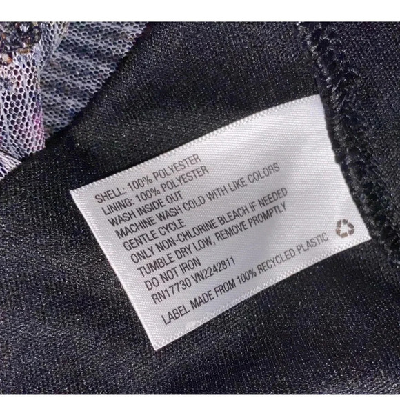 NWOT XHILARATION Spaghetti Crossover Strap Sequin Black Floral Dress sz M - Picture 5 of 5